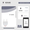 Plough Business Logo, File Cover Visiting Card and Mobile App Design. Vector Illustration