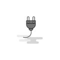 Plough Web Icon. Flat Line Filled Gray Icon Vector