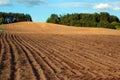 Ploughed and tilled field Royalty Free Stock Photo