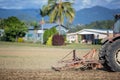 Ploughing The Field To Prepare For A Crop Of Sugar Cane