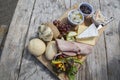 Ploughman Lunch in Sunlight Royalty Free Stock Photo