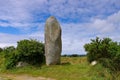 Plouguin Menhir de Lann al Louarn in Finistere Royalty Free Stock Photo