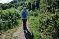 Hiker in Plouha in Brittany