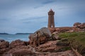 Ploumanach lighthouse, Bretagne, France Royalty Free Stock Photo