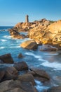 Ploumanach Lighthouse, Cote de Granit Rose Royalty Free Stock Photo