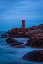 Ploumanach lighthouse, Bretagne, France Royalty Free Stock Photo