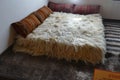 Goat hair rugs from 19th century home Royalty Free Stock Photo