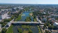 Plovdiv - Bulgaria, 03 August 2025, Magnificent view of Maritsa river and panorama towards Plovdiv, Bulgaria Royalty Free Stock Photo