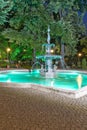 Fountains at Tsar Simeon Garden in City of Plovdiv, Bulgaria Royalty Free Stock Photo