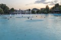 Singing Fountains at Tsar Simeon Garden in City of Plovdiv, Bulgaria Royalty Free Stock Photo