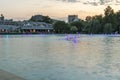 Singing Fountains at Tsar Simeon Garden in City of Plovdiv, Bulgaria Royalty Free Stock Photo