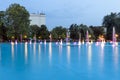 Singing Fountains at Tsar Simeon Garden in City of Plovdiv, Bulgaria Royalty Free Stock Photo