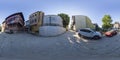 360 degrees panorama of Saint Konstantin and Elena square in Plo