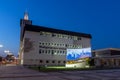 PLOVDIV, BULGARIA - SEPTEMBER 4, 2016: Sunset view of International Fair Plovdiv Royalty Free Stock Photo