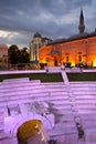 Plovdiv city senter at night Royalty Free Stock Photo