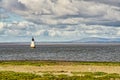 Plover Scar lighthouse at the entrance to the Lune estuary.