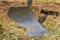 plow on the ground,one plow for plowing the land, a motoblock plow Royalty Free Stock Photo