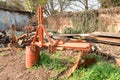 Plow old scrap particular work agriculture detail blades ploughshare Po Valley Italy Italian