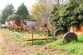 Plow old scrap particular work agriculture detail blades ploughshare Po Valley Italy Italian