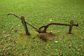 A plow from the past on display Royalty Free Stock Photo