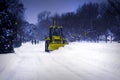 Plow truck clearing snow.