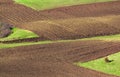 Plowed farm fields Royalty Free Stock Photo