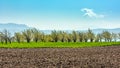 Plowed farm fields Royalty Free Stock Photo