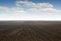 Plowed field agriculture landscape autumn season Royalty Free Stock Photo