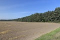 A plowed field with fertile soil for agricultural activities