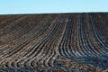 Plowed fields in Southern Skane Sweden