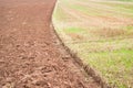 Plowed and harrowed field Royalty Free Stock Photo