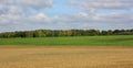 Plowed land in the aisne Royalty Free Stock Photo