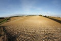 Plowed land in the aisne Royalty Free Stock Photo