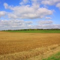 Plowed land in the aisne Royalty Free Stock Photo