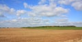 Plowed land in the aisne Royalty Free Stock Photo