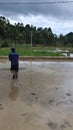 plowing in the ricefield Royalty Free Stock Photo