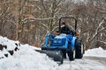 Plowing Snow in a Tractor