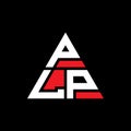 PLP triangle letter logo design with triangle shape. PLP triangle logo design monogram. PLP triangle vector logo template with red Royalty Free Stock Photo