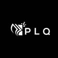 PLQ credit repair accounting logo design on BLACK background. PLQ creative initials Growth graph letter logo concept. PLQ business