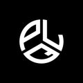 PLQ letter logo design on black background. PLQ creative initials letter logo concept. PLQ letter design