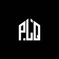 PLQ letter logo design on BLACK background. PLQ creative initials letter logo concept. PLQ letter design
