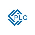 PLQ letter logo design on white background. PLQ creative circle letter logo concept
