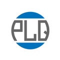 PLQ letter logo design on white background. PLQ creative initials circle logo concept. PLQ letter design