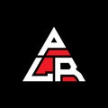 PLR triangle letter logo design with triangle shape. PLR triangle logo design monogram. PLR triangle vector logo template with red Royalty Free Stock Photo