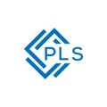PLS letter logo design on white background. PLS creative circle letter logo concept.