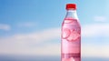 plstic pink transparent A pink transparent plastic bottle