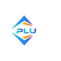 PLU abstract technology logo design on white background. PLU creative initials letter logo concept