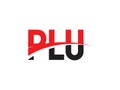 PLU Letter Initial Logo Design Vector Illustration