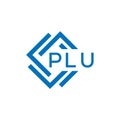 PLU letter logo design on white background. PLU creative circle letter logo concept