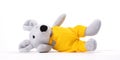 Pluche toy mouse, isolated on white Royalty Free Stock Photo